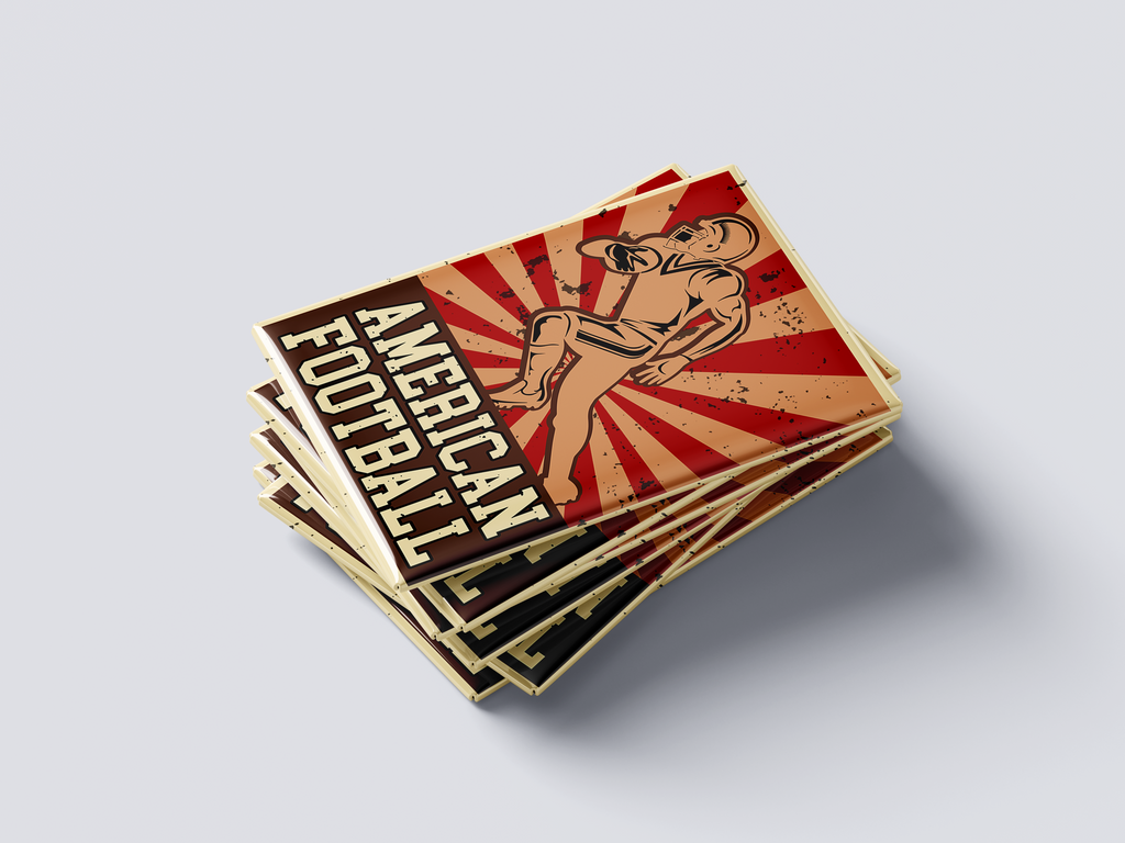 American Football Red Sunburst