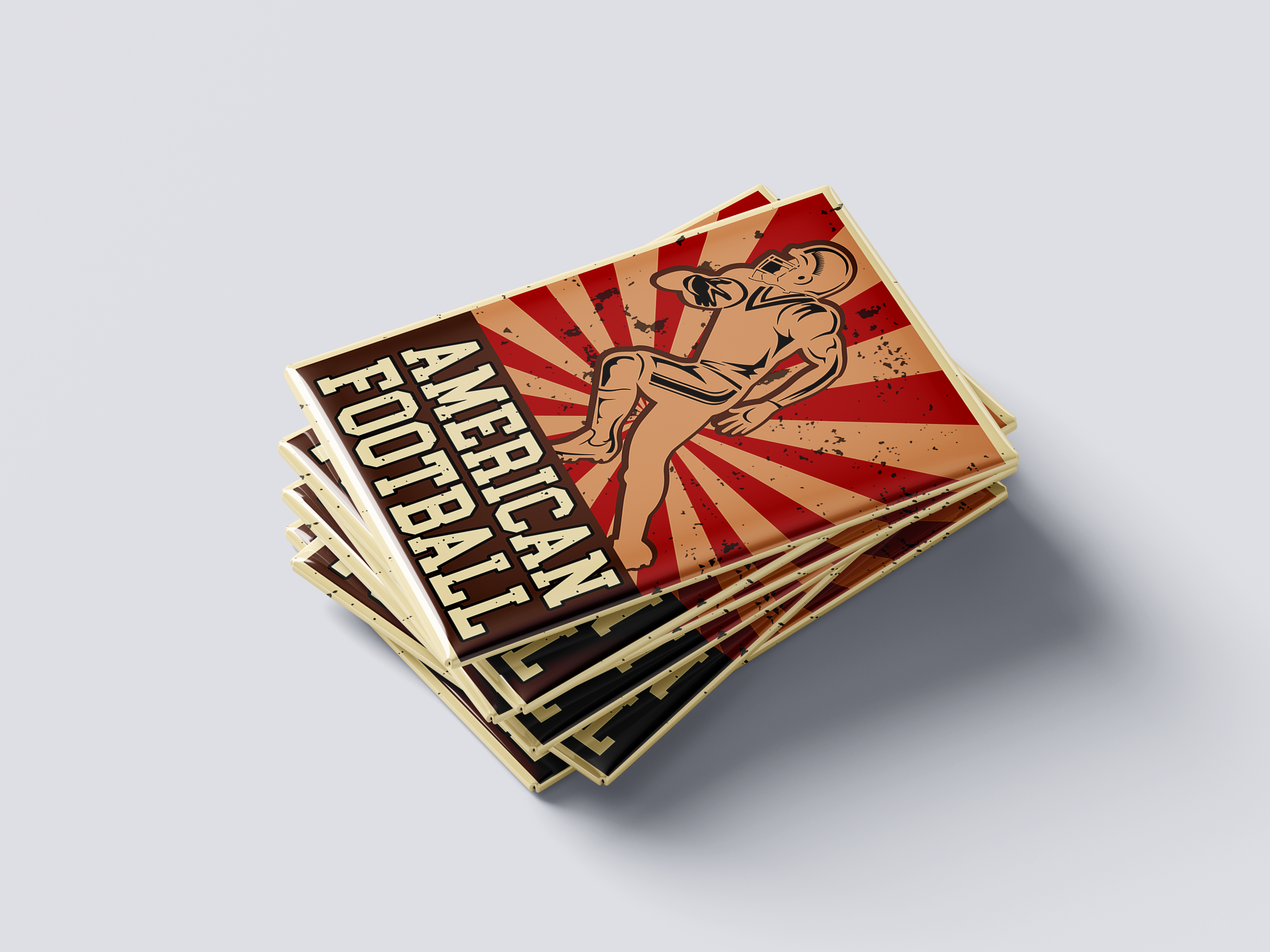 American Football Red Sunburst