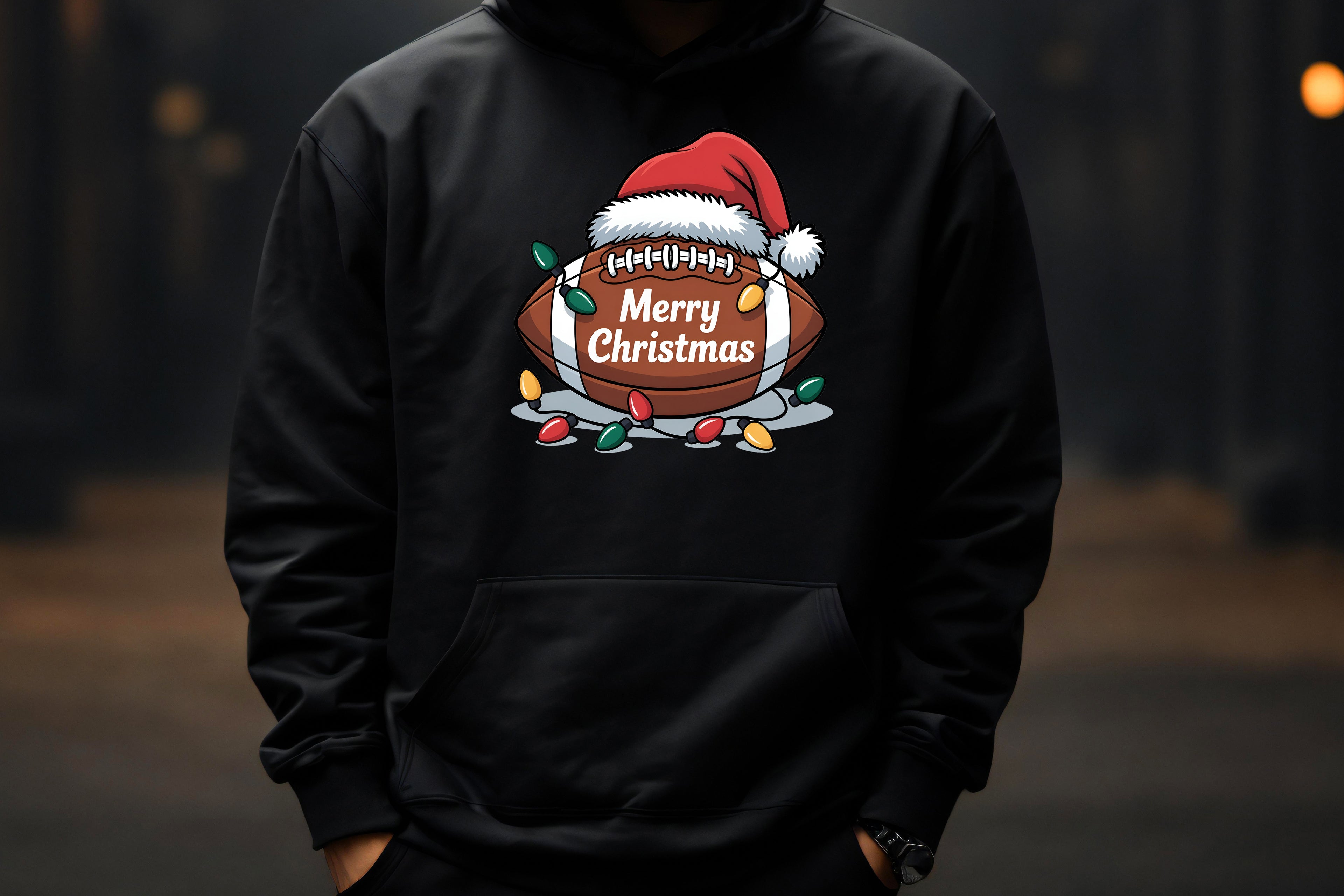 Merry Christmas Football Hoodie
