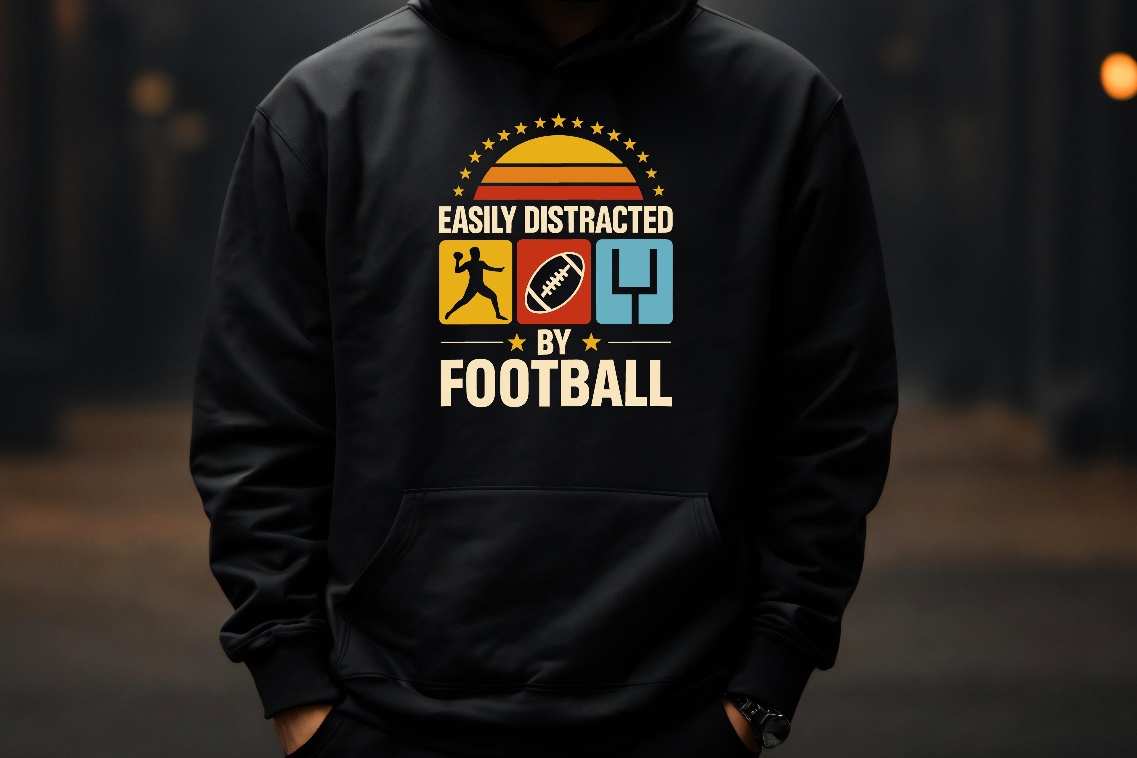 Easily Distracted by Football – Hoodie