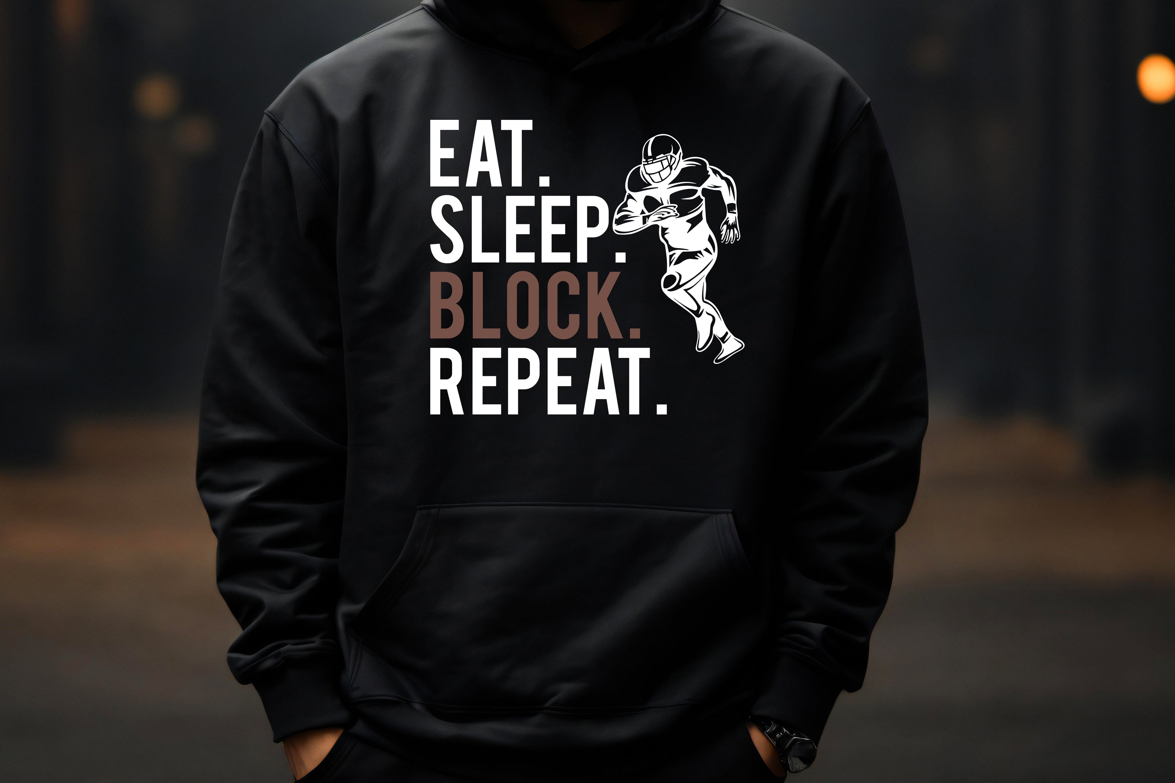 Eat Sleep Block Repeat Hoodie – Player Edition