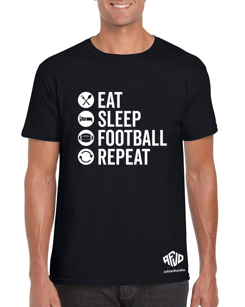 AFVD Eat Sleep Football Repeat T-Shirt