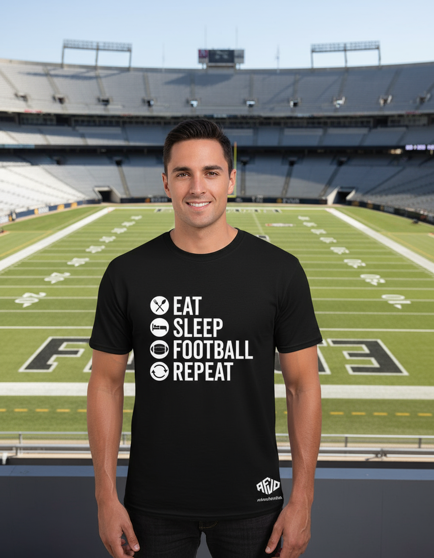 AFVD Eat Sleep Football Repeat T-Shirt
