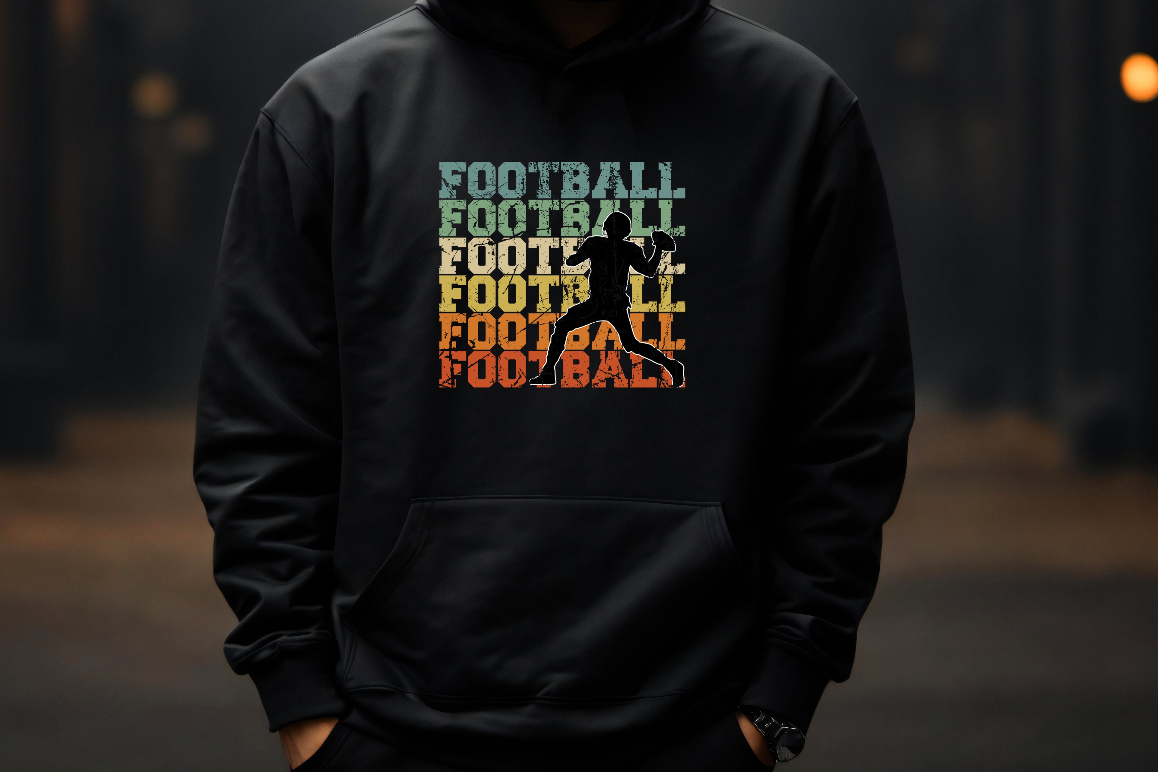 Football Rainbow QB Hoodie – Retro Edition