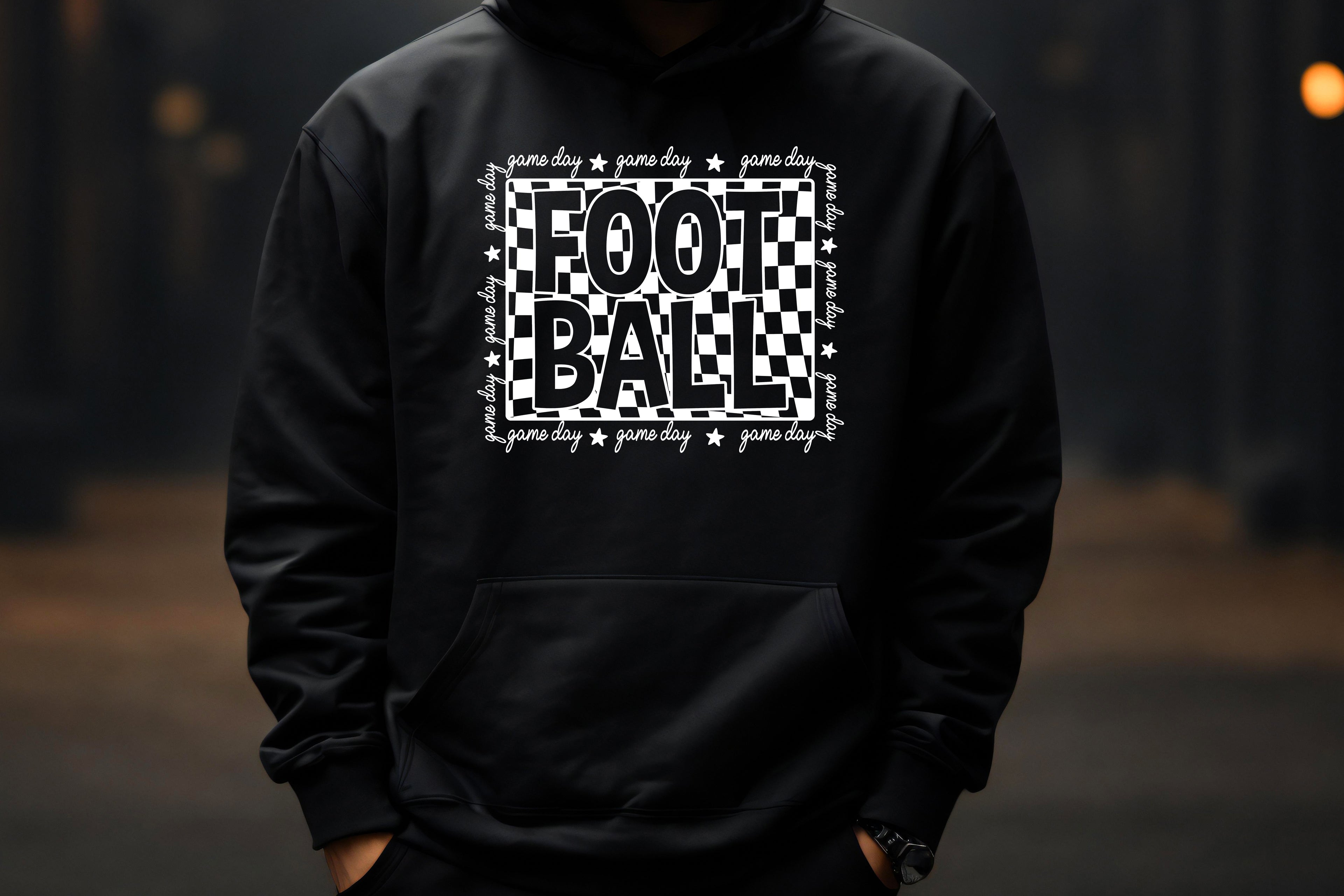 Football Checkerboard Hoodie – Game Day Edition