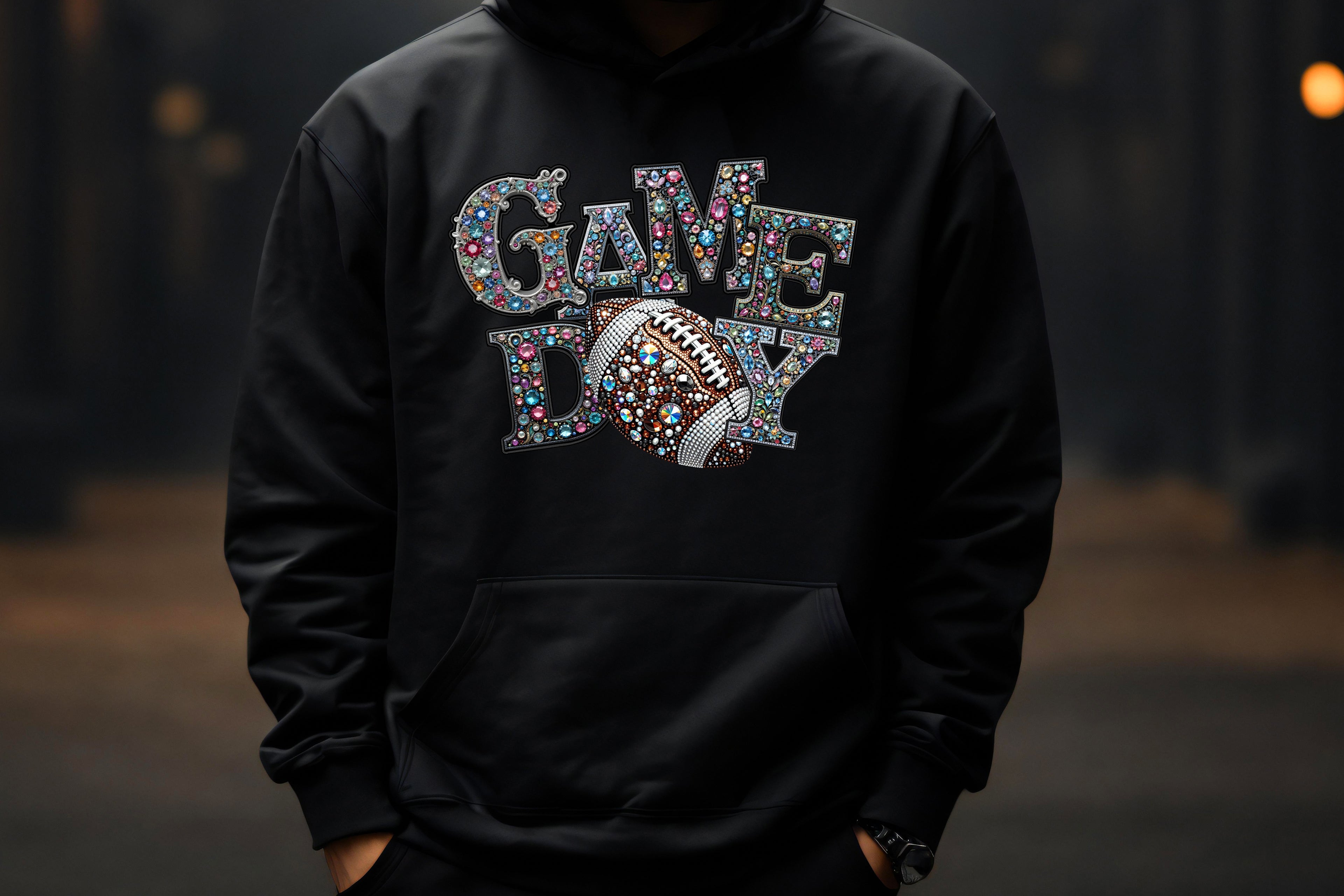 Game Day Rhinestone Look Hoodie