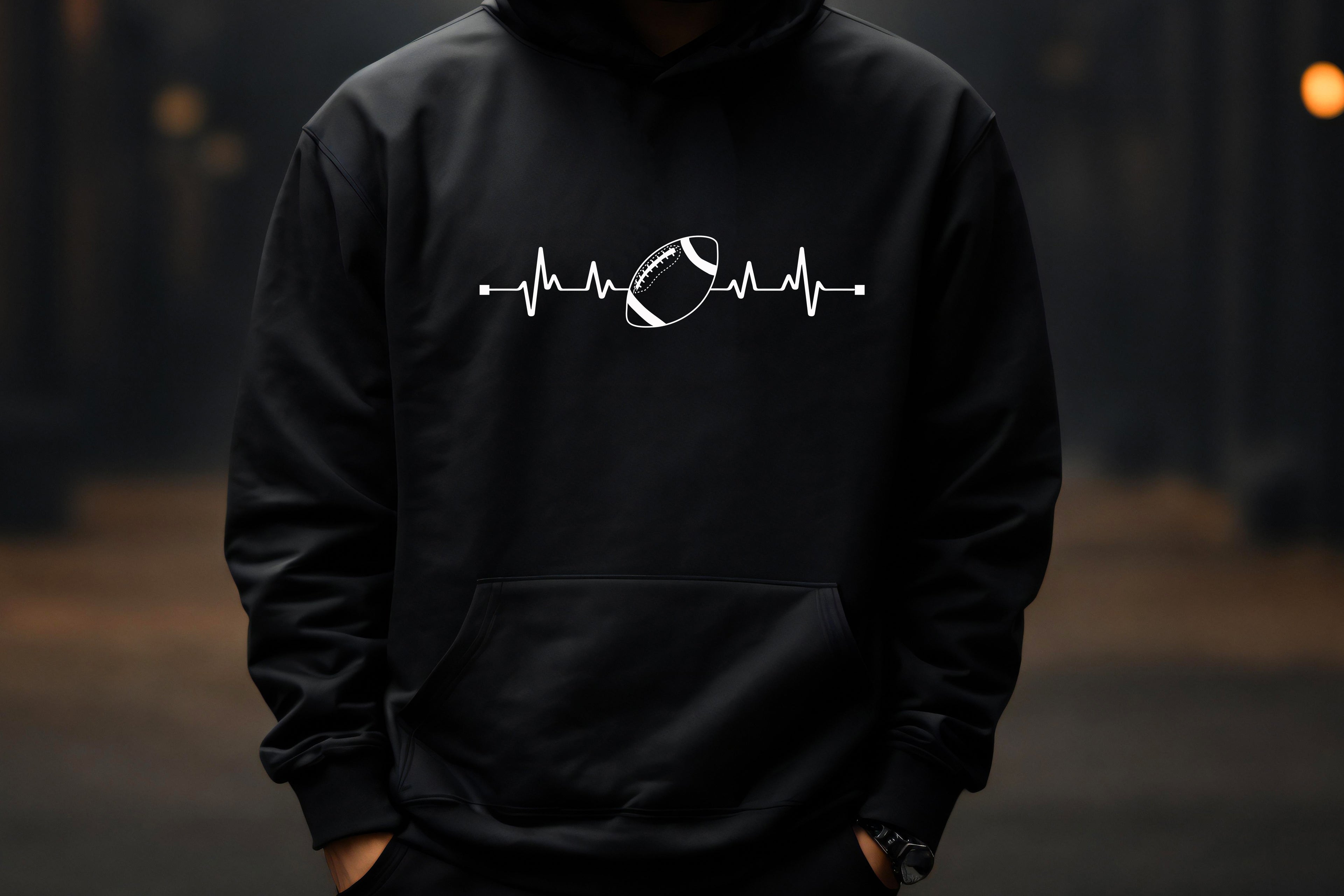 Football Heartbeat Hoodie