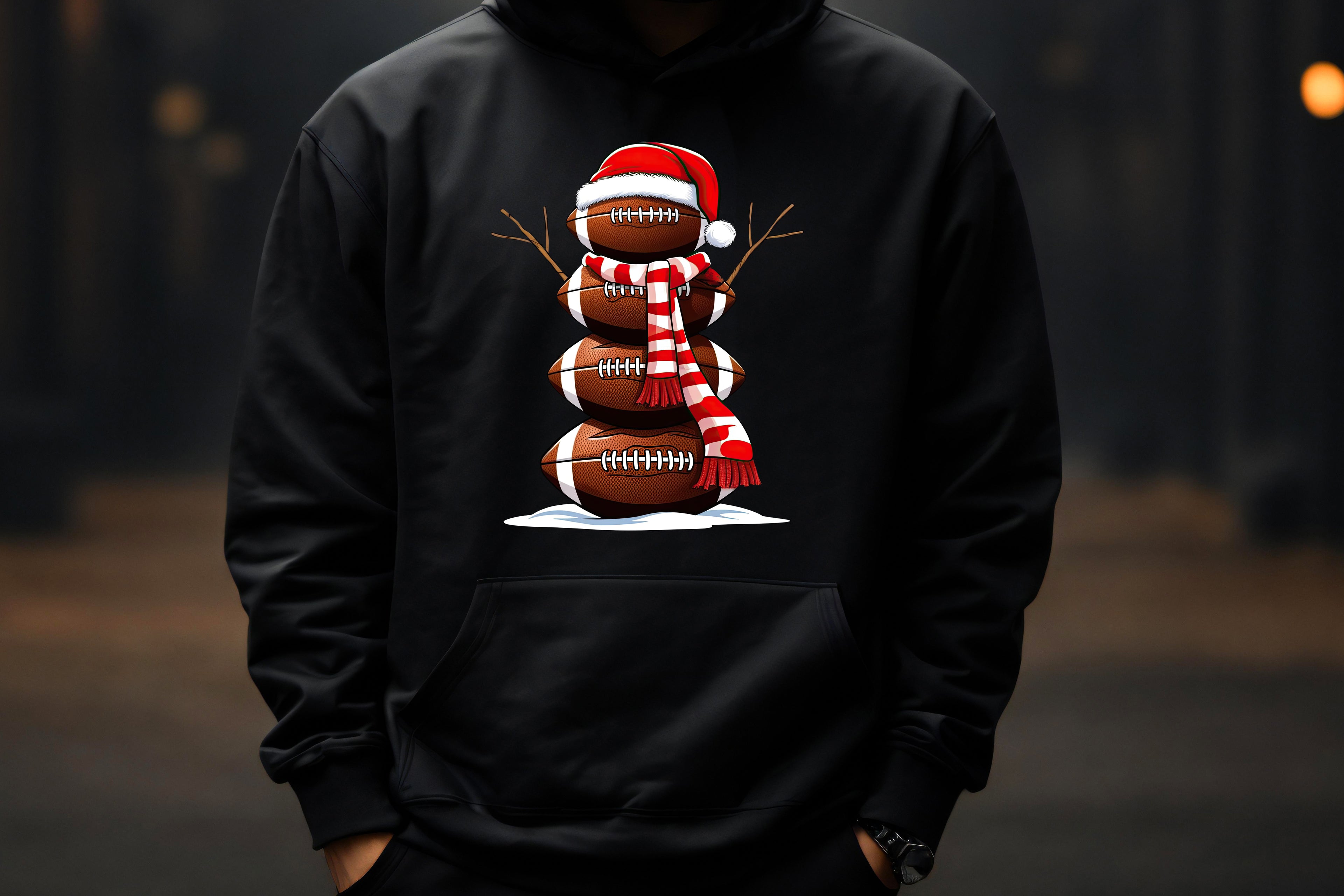 Football Snowman Hoodie